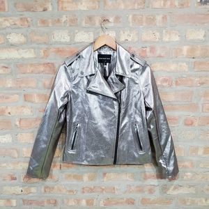 🆓️BOGO🆓️ Metallic Gunmetal Motorcycle Jacket